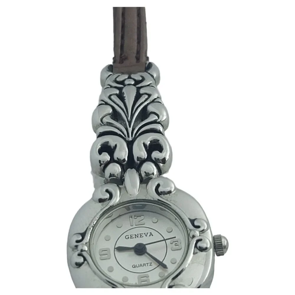 Vintage Geneva Women's Brown Buckle‎ Band Analog Watch
